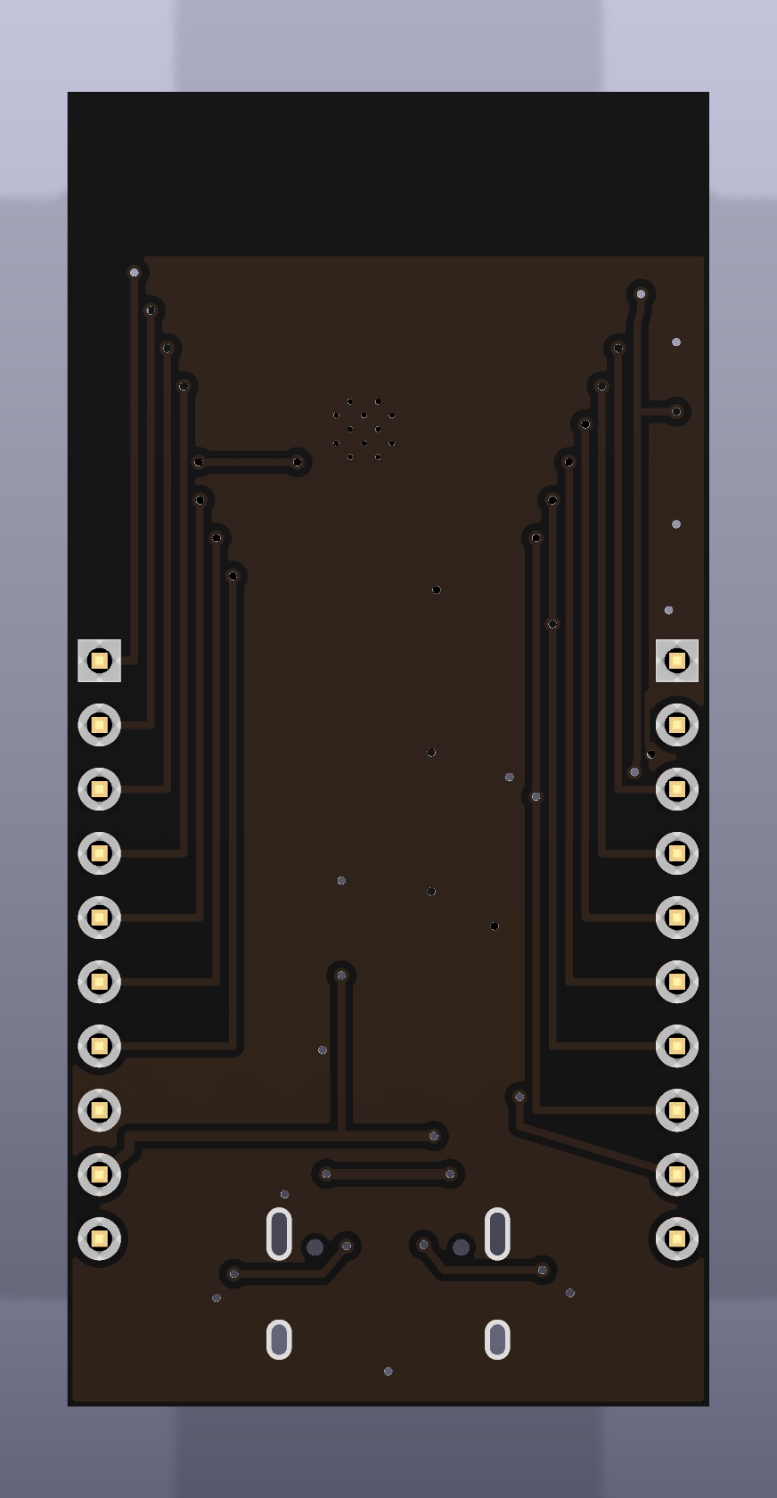 bottom view of the board
